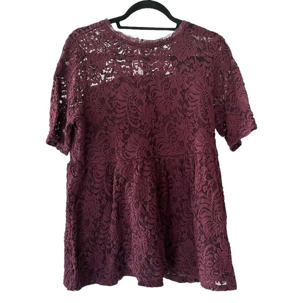 Torrid Purple Lace Overlay Top 2X